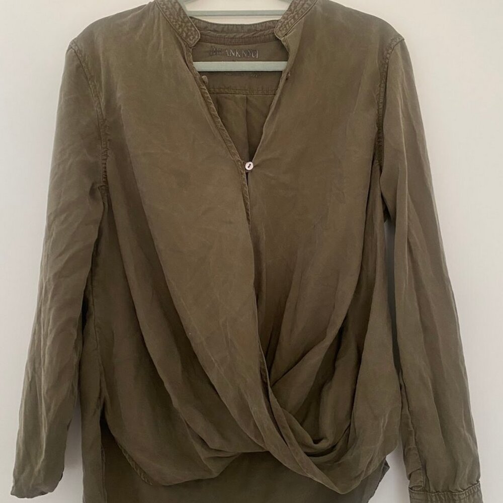 Blank NYC Army Green long sleeve, size medium